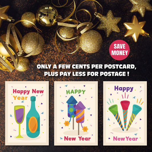 Happy New Year Postcards - Assortment